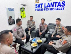Satuan Lalulintas Polres Pesisir Barat menerima Kunjungan Direktorat Lalulintas Polda Lampung