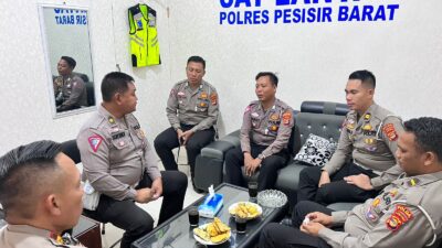 Satuan Lalulintas Polres Pesisir Barat menerima Kunjungan Direktorat Lalulintas Polda Lampung