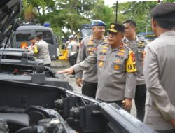 Pastikan Pengamanan Pemilu 2024 Berjalan Lancar, Kapolda Lampung Cek Kendaraan Dinas