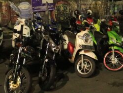KYRD Akhir Pekan, Polresta Bandar Lampung Jaring Puluhan Kendaraan Knalpot Brong