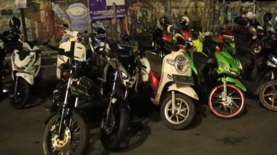 KYRD Akhir Pekan, Polresta Bandar Lampung Jaring Puluhan Kendaraan Knalpot Brong