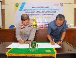 Perkuat Sinergitas, Polresta Bandar Lampung dan Pengadilan Agama Tanjung Karang Teken MoU