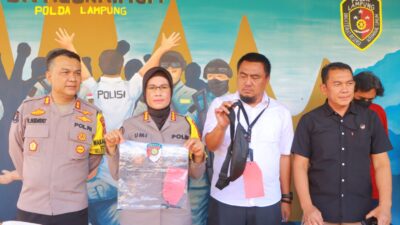 Ditreskrimum Polda Lampung Berhasil Amankan Terduga Pelaku Penyalahgunaan Senjata Tajam Yang Melawan Petugas