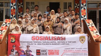 Sambangi SMAN 3, Polresta Bandar Lampung Sosialisasikan Penerimaan Calon Anggota Polri Tahun 2024