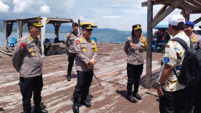 Kapolda Lampung Pantau Langsung ke sejumlah Objek wisata Pantai Pastikan Tempat Wisata Aman dan Nyaman