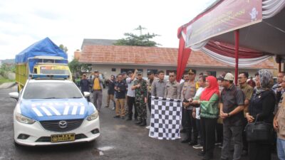Pastikan Aman Polresta Bandar Lampung Kawal Distribusi Logistik Pemilu Dari Gudang KPU Menuju PPK