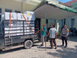 Polresta Bandar Lampung Kawal Ketat Proses Pergesaran Logistik Pemilu Dari PPK Ke PPS