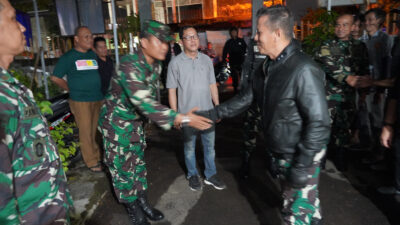 Patroli Malam Pangdam II/Swj, Cek TPS dan Pasukan Pengamanan
