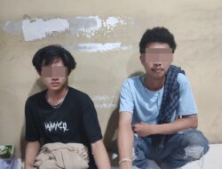 Bawa Sajam, Dua Remaja Terjaring Patroli Gabungan Polresta Bandar Lampung dan Sat Brimobda Lampung