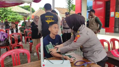 Pasca Pungut Suara, Dokkes Polresta Bandar Lampung Periksa Kesehatan Petugas Pengamanan Pemilu 2024