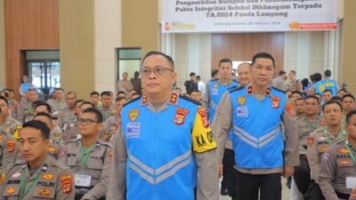 Kapolda Lampung Gelar Pengambilan Sumpah dan Penandatanganan Pakta Integritas Dikbangum Polri 2024