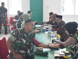 Sambut HUT Ke-78 Tahun, Persit Kartika Chandra Kirana Koorcab Rem 043 PD II/Sriwijaya Gelar Donor Darah