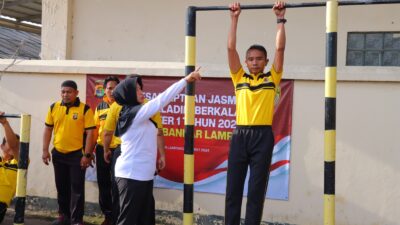 Polresta Bandar Lampung Gelar Tes Kesamaptaan Jasmani Berkala Semester I Tahun 2024