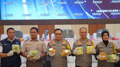 Polda Lampung Ungkap 2 Jaringan Narkotika Asal Malaysia, 20 Orang Jadi Tersangka
