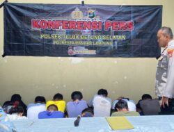 Perang Sarung Di Sukaraja, 13 Remaja Diamankan Polsek Teluk Betung Selatan