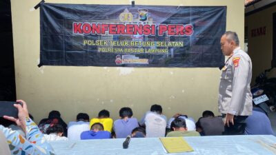 Perang Sarung Di Sukaraja, 13 Remaja Diamankan Polsek Teluk Betung Selatan