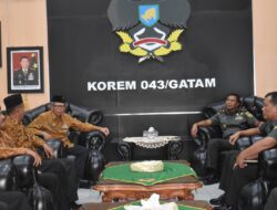 Danrem 043/Gatam Sambut Silaturahmi Ketua DPD Pepabri Provinsi Lampung