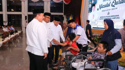 Danrem 043/Gatam Hadiri Peringatan Nuzulul Qur’an Tahun 1445 H Bersama Gubernur Dan Forkopimda Provinsi Lampung