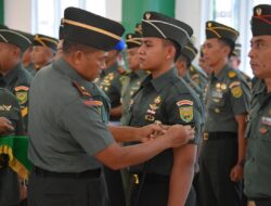 Pimpin Acara Laporan Korps Kenaikan Pangkat Danrem 043/Gatam Harapkan Prajurit Tingkatkan Motivasi dan Prestasi Kerja