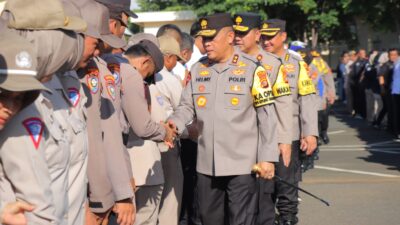 Kapolda Lampung Gelar Halal Bihalal Bersama Personil Usai Apel Pagi