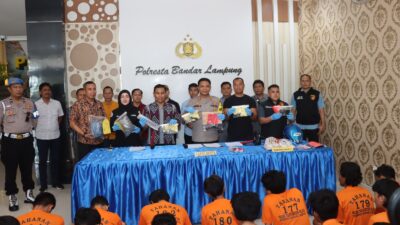 Ops Sikat Krakatau 2024, Polresta Bandar Lampung Ungkap 52 Kasus dan Tangkap 50 Tersangka