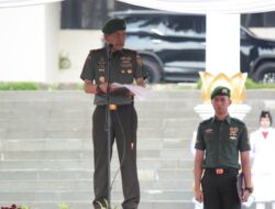 Pimpin Upacara Peringatan HKN Ke-116 Tahun 2024, Danrem 043/Gatam Bacakan Amanat Menteri Komunikasi Dan Informatika RI