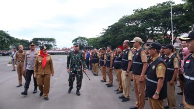 Bersinergi Jaga Situasi Kamtibmas, Walikota Bandar Lampung Hadiri Apel Siaga Satgas Bantuan Pengamanan Pemilu 2024