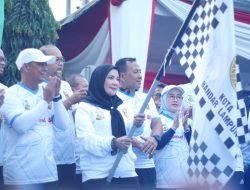 Warga Antusias ikuti Color Run 2026 dalam rangka memeriahkan Hari Ulang Tahun (HUT) ke-344 Kota Bandar Lampung