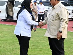 Walikota Bunda Eva Sambut, Kedatangan Presiden Prabowo