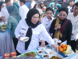 Wali Kota Bandar Lampung, Hj. Eva Dwiana, menghadiri dan membuka Lomba Masakan Tradisional Lampung