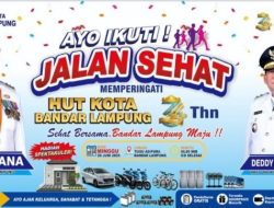 Pemkot Bandar Lampung Gelar Jalan Sehat HUT ke-344, Siapkan Doorprize Spektakuler
