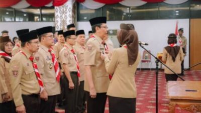 Wagub Jihan Kukuhkan Pengurus Mabigus dan Pembina Gudep UIN Raden Intan, Dorong Pramuka Perkuat Karakter Generasi Muda